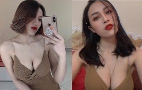 Gái xinh vòng một nảy ngực khiến chàng si mê